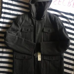 Men's Hooded Peacoat - Structure